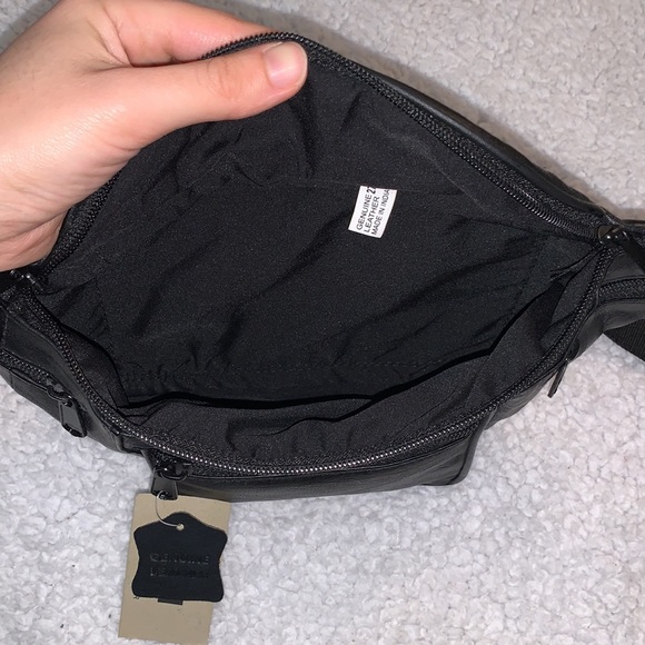 Black Genuine Leather Belt Bag / Fanny Pack - Picture 14 of 16